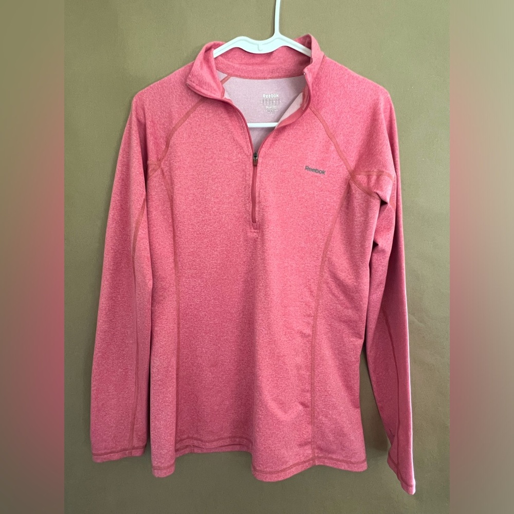 Reebok Women's Pink Half-Zip Sweatshirt